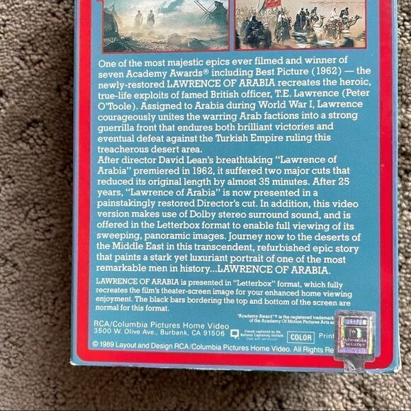 Vintage Lawrence of Arabia VHS 2 Tapes - Picture 7 of 8